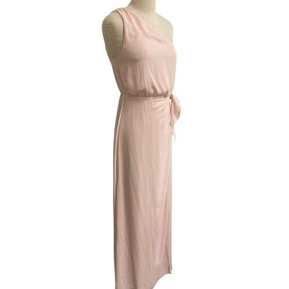 Wayf Womens One-Shoulder Dress S Blush Pink - Picture 2 of 9